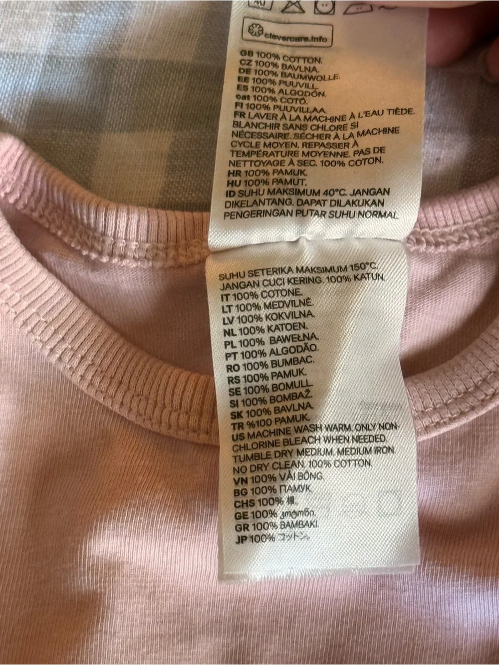 H&M Kids Peach Two-Piece Long-Sleeve Pajama Set